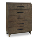 Broderick Five-Drawer Chest in Wild Oats Brown by Modus Furniture at Eve Furniture