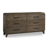 Broderick Six-Drawer Dresser in Wild Oats Brown by Modus Furniture at Eve Furniture
