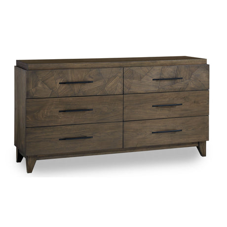Broderick Six-Drawer Dresser in Wild Oats Brown by Modus Furniture at Eve Furniture