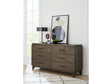 Broderick Six-Drawer Dresser in Wild Oats Brown by Modus Furniture at Eve Furniture