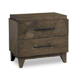 Broderick Two-Drawer Nightstand in Wild Oats Brown by Modus Furniture at Eve Furniture