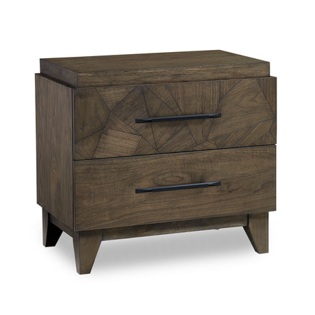 Broderick Two-Drawer Nightstand in Wild Oats Brown by Modus Furniture at Eve Furniture