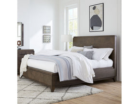 Broderick Wood Full Panel Bed in Wild Oats Brown by Modus Furniture at Eve Furniture
