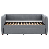 Brodie Gray Upholstered Twin Daybed with Trundle by Coaster at Eve Furniture