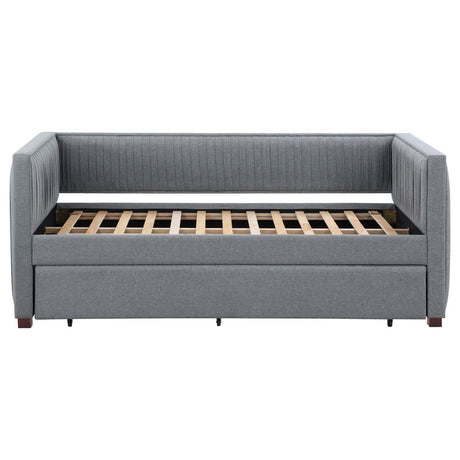 Brodie Gray Upholstered Twin Daybed with Trundle by Coaster at Eve Furniture
