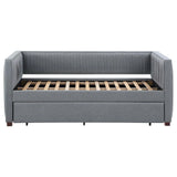 Brodie Gray Upholstered Twin Daybed with Trundle by Coaster at Eve Furniture