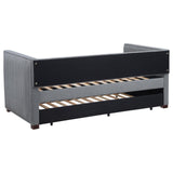 Brodie Gray Upholstered Twin Daybed with Trundle by Coaster at Eve Furniture