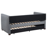 Brodie Gray Upholstered Twin Daybed with Trundle by Coaster at Eve Furniture