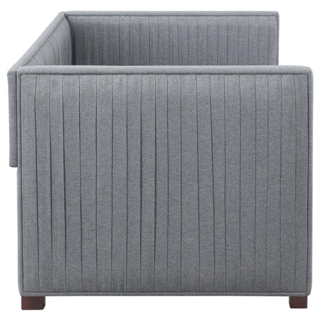 Brodie Gray Upholstered Twin Daybed with Trundle by Coaster at Eve Furniture