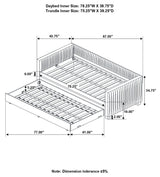 Brodie Gray Upholstered Twin Daybed with Trundle by Coaster at Eve Furniture