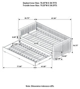 Brodie Gray Upholstered Twin Daybed with Trundle by Coaster at Eve Furniture