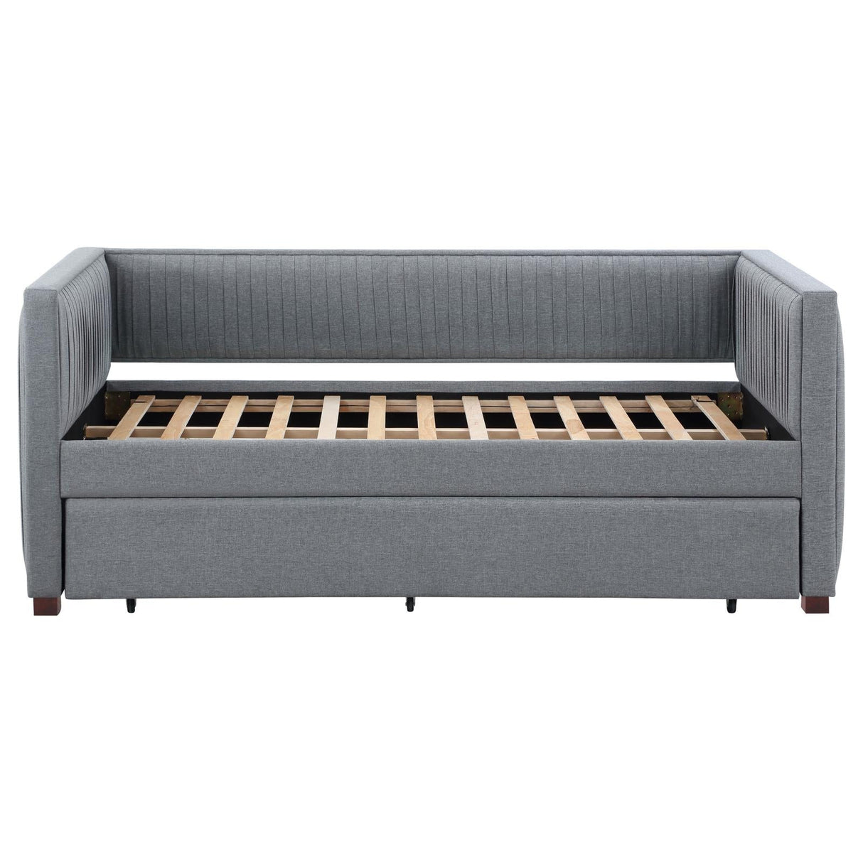 Brodie Gray Upholstered Twin Daybed with Trundle