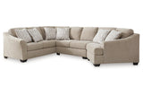 Brogan Bay Cork 3-Piece Right Arm Facing (RAF) Cuddler Sectional by Ashley at Eve Furniture