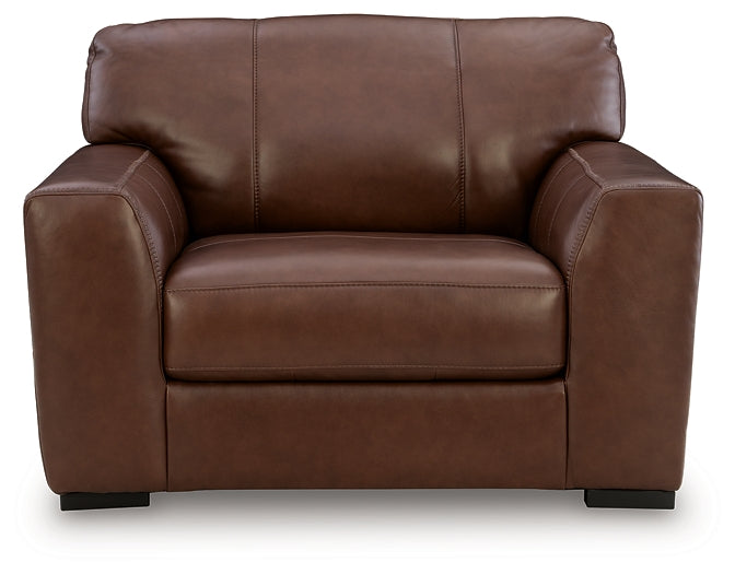 Brogliano Canyon Leather Chair and a Half by Ashley at Eve Furniture