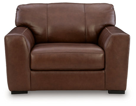Brogliano Canyon Leather Chair and a Half by Ashley at Eve Furniture