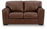 Brogliano Canyon Leather Loveseat by Ashley at Eve Furniture