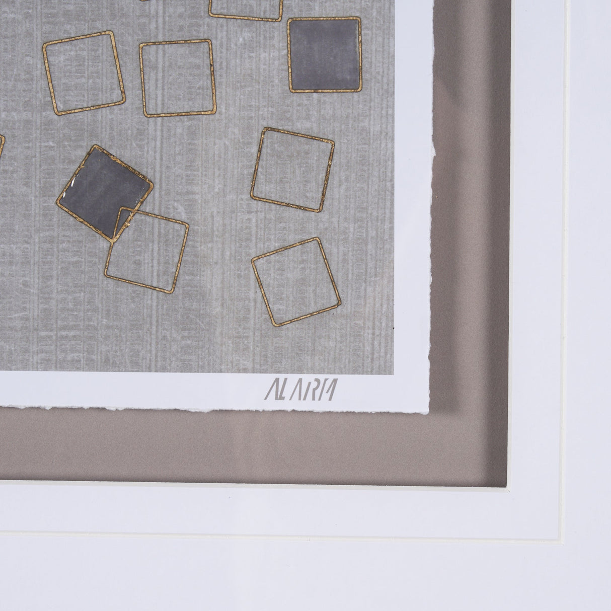 Broken Puzzle II by Mercana Studio a Hand Embellished Textured Framed Art Print Matted under Glass by Mercana at Eve Furniture
