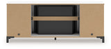 Brollevi White 60" TV Stand with Electric Fireplace