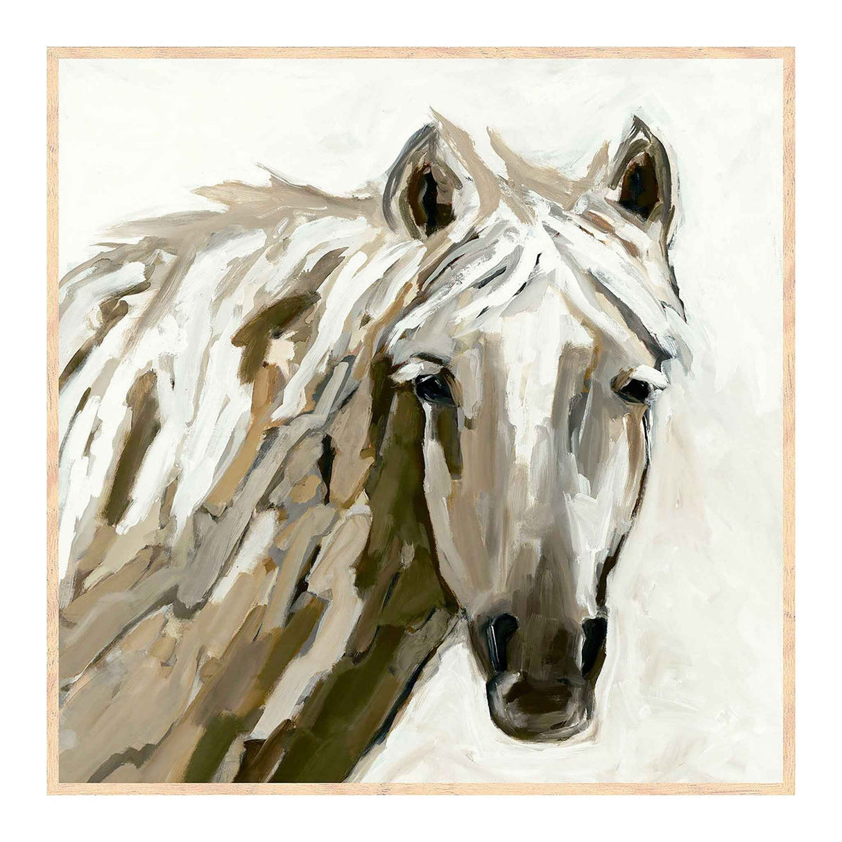 Bronco White Painting by Buddy Whitlock by Classic Home at Eve Furniture