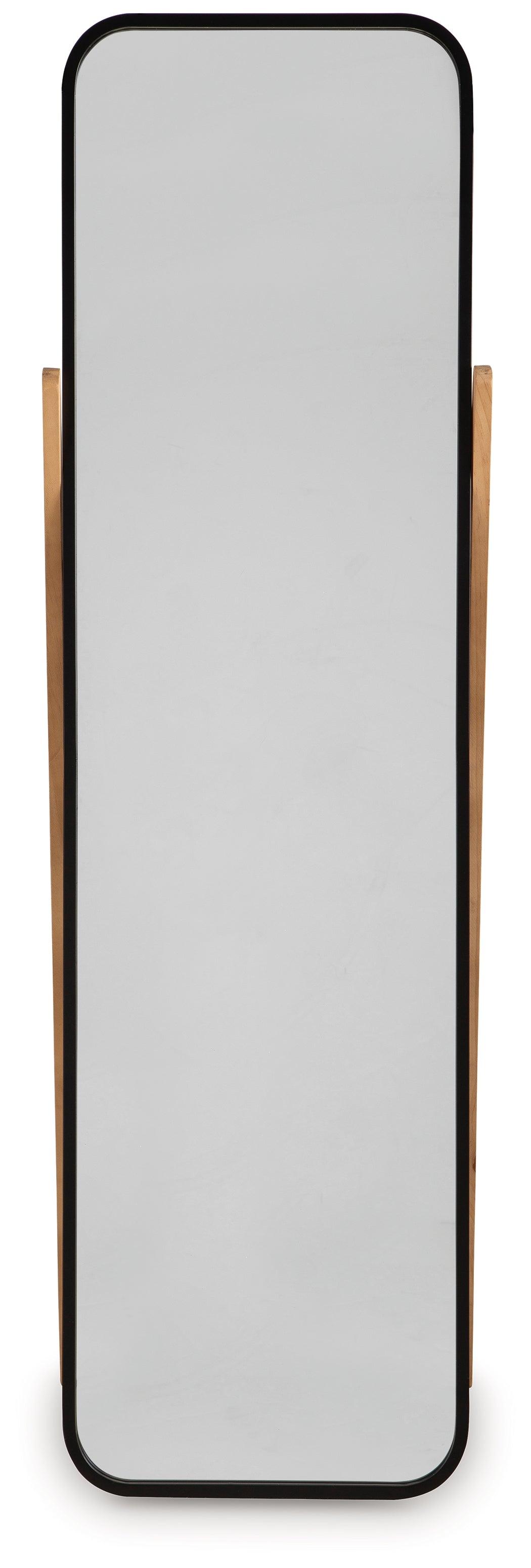 Bronick Black/Brown Floor Mirror by Ashley at Eve Furniture