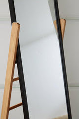 Bronick Black/Brown Floor Mirror by Ashley at Eve Furniture
