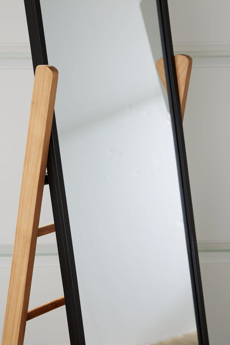 Bronick Black/Brown Floor Mirror by Ashley at Eve Furniture