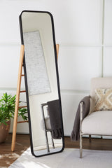 Bronick Black/Brown Floor Mirror by Ashley at Eve Furniture