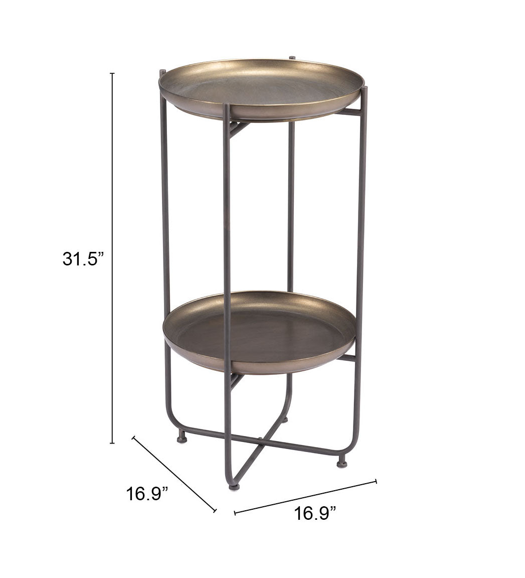 Bronson Bronze Accent Table by Zuomod at Eve Furniture