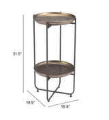 Bronson Bronze Accent Table by Zuomod at Eve Furniture