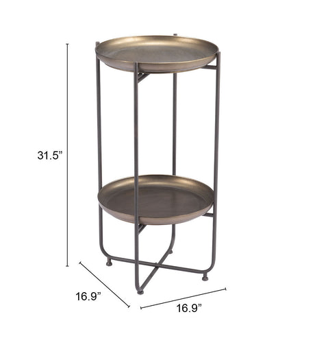Bronson Bronze Accent Table by Zuomod at Eve Furniture