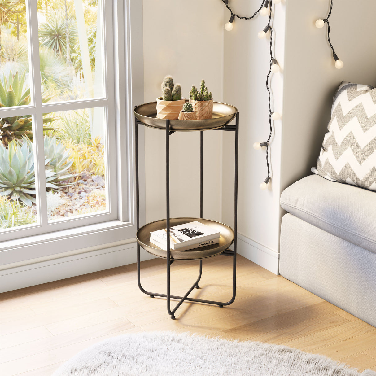 Bronson Bronze Accent Table by Zuomod at Eve Furniture