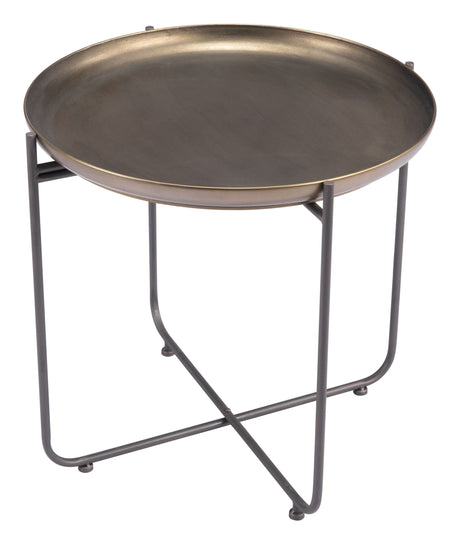 Bronson Bronze Side Table by Zuomod at Eve Furniture