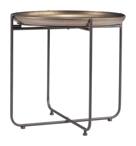 Bronson Bronze Side Table by Zuomod at Eve Furniture