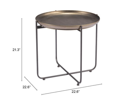 Bronson Bronze Side Table by Zuomod at Eve Furniture