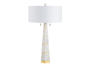 Bronte White/Gold Buffet Lamp by Crestview at Eve Furniture