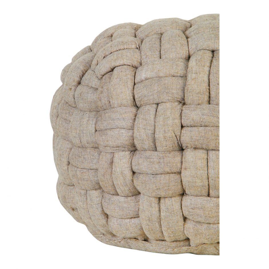 Bronya Pouf Cappuccino by Moe's Home at Eve Furniture