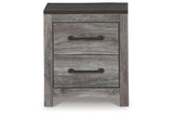 Bronyan Dark Gray Nightstand by Ashley at Eve Furniture