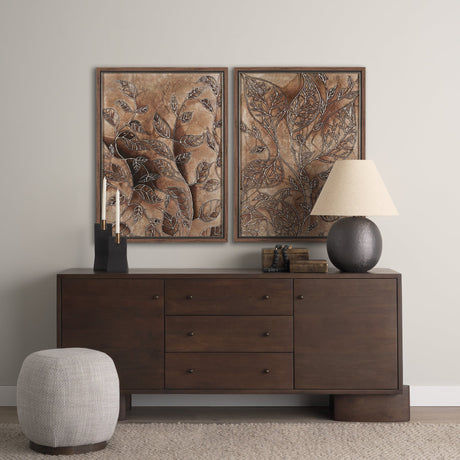 Bronze Beauty I by Studio M a handmade Original Framed 3D Textured Artwork by Mercana at Eve Furniture