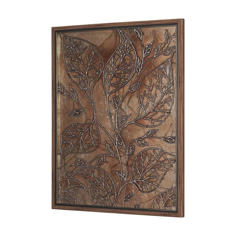 Bronze Beauty II by Studio M a handmade Original Framed 3D Textured Artwork by Mercana at Eve Furniture