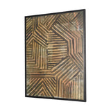 Bronze Geometry I by Mercana Studio Hand-Embellished Textured Framed Canvas Artwork by Mercana at Eve Furniture