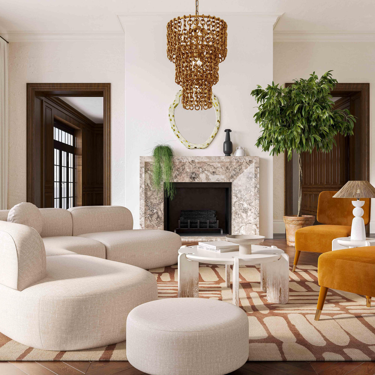 Broohah Upholstered Ottoman by TOV Furniture at Eve Furniture