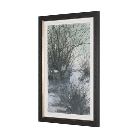 Brook and Willows I by Mercana Studio Hand Embelished Textured Framed Artwork Matted under Glass by Mercana at Eve Furniture
