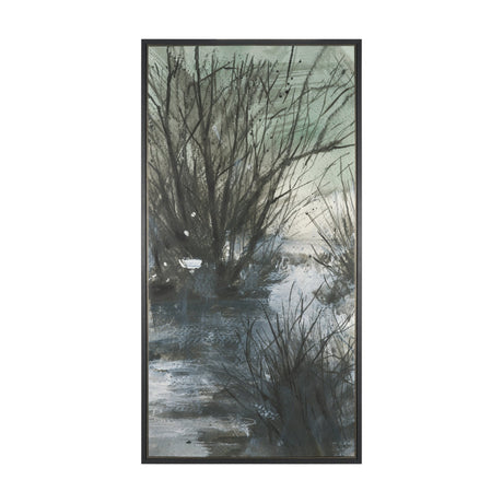 Brook and Willows I by Mercana Studio Hand-Embellished Textured Framed Canvas Artwork by Mercana at Eve Furniture