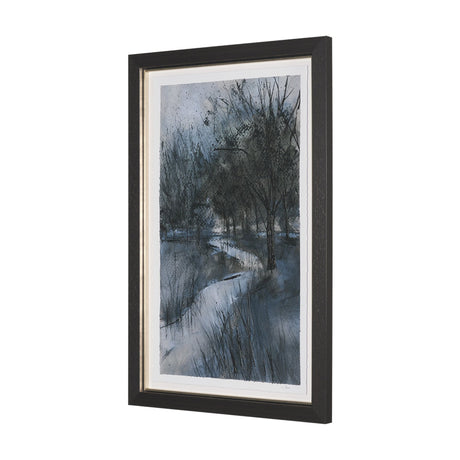 Brook and Willows II by Mercana Studio Hand Embelished Textured Framed Artwork Matted under Glass by Mercana at Eve Furniture