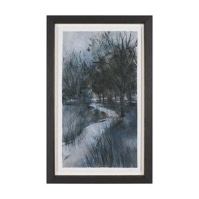 Brook and Willows II by Mercana Studio Hand Embelished Textured Framed Artwork Matted under Glass by Mercana at Eve Furniture