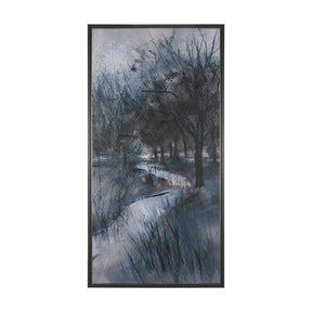 Brook and Willows II by Mercana Studio Hand-Embellished Textured Framed Canvas Artwork by Mercana at Eve Furniture