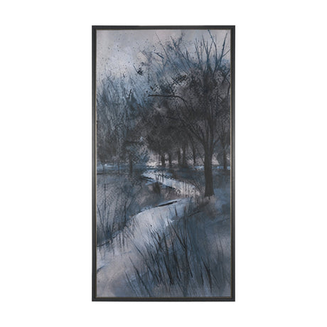 Brook and Willows II by Mercana Studio Hand-Embellished Textured Framed Canvas Artwork by Mercana at Eve Furniture