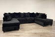 Brook Black Double Chaise Sectional by Happy Homes at Eve Furniture