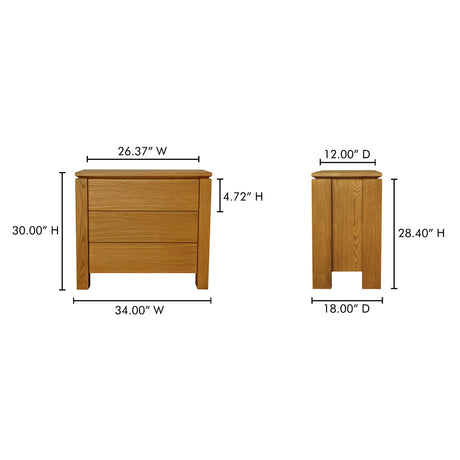 Brook Country Oak Chest by MOES at Eve Furniture