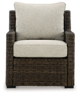 Brook Ranch Brown Outdoor Lounge Chair with Cushion